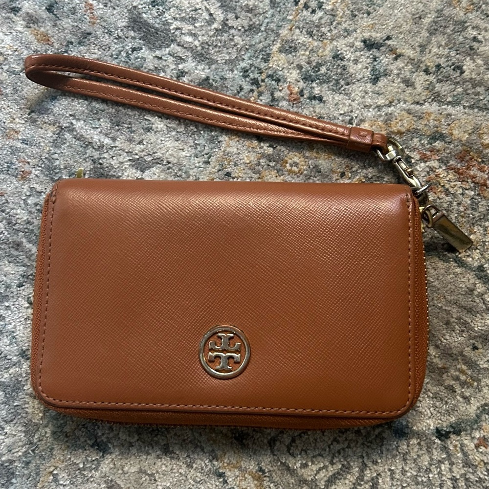 Tory Burch Brown Wristlet